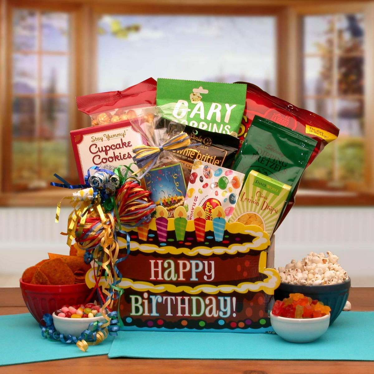 birthday gift basket, birthday basket, happy birthday basket