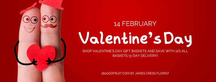 Valentine’s Day gift basket banner