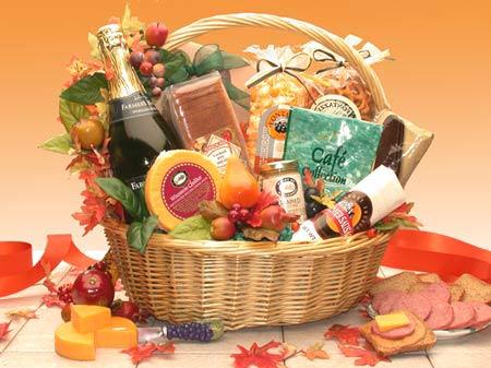 fall gift basket, thanksgiving gift basket, fall snack basket