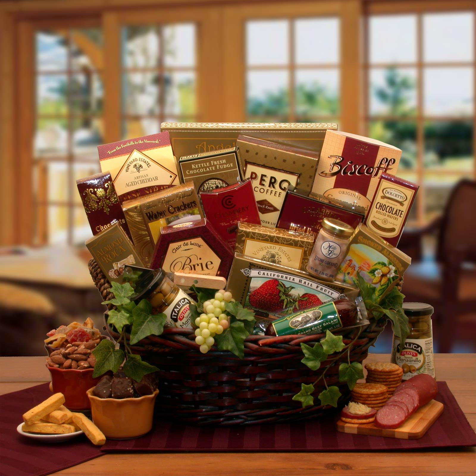 gourmet gift basket, gourmet food basket, food basket, gourmet food gift