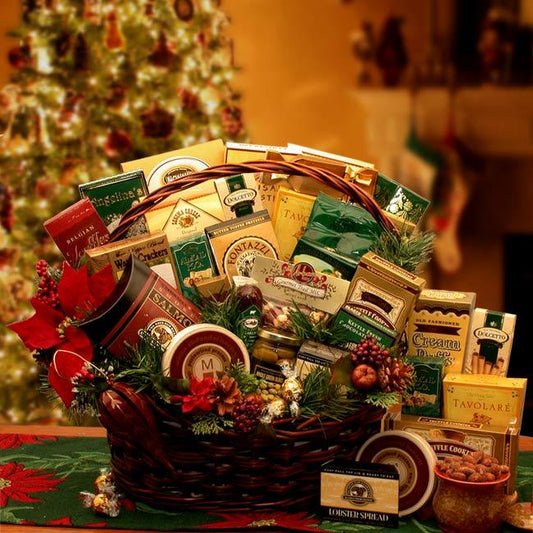 Christmas gift baskets, Christmas basket, holiday baskets, holiday gift baskets, corporate holiday gift