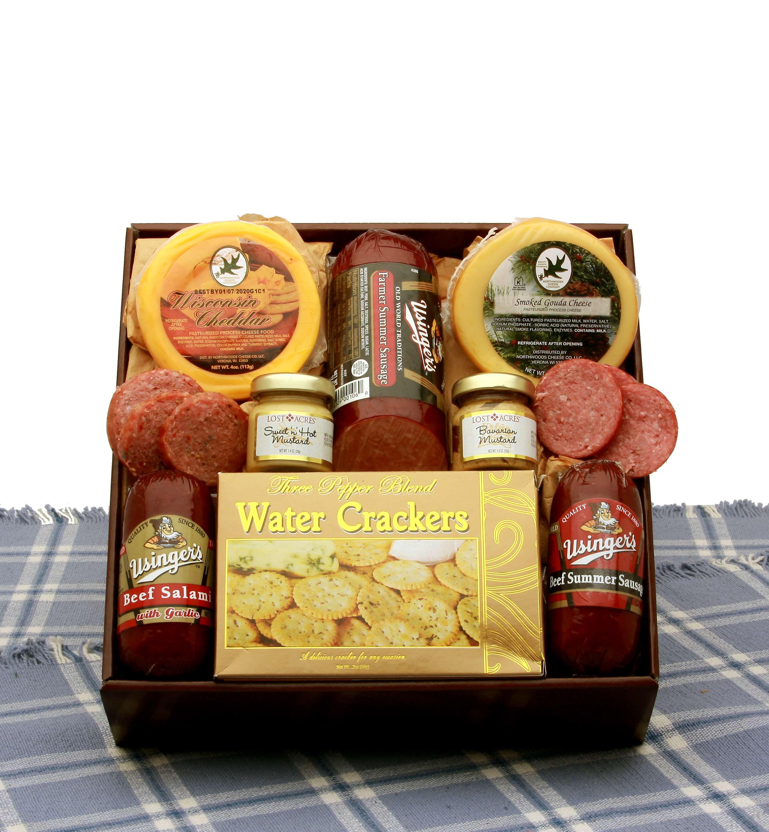 meat and cheese board, meat and cheese gift, sausage and cheese gift