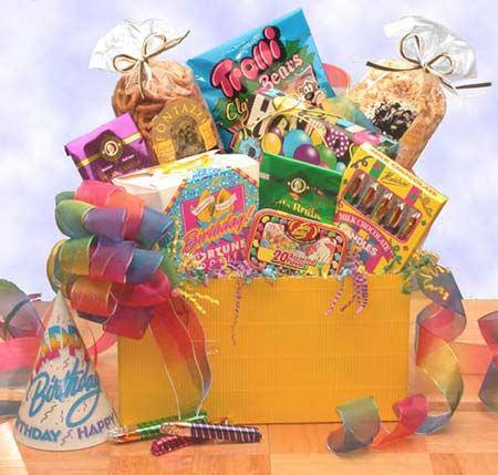 birthday gift basket, birthday basket, happy birthday basket