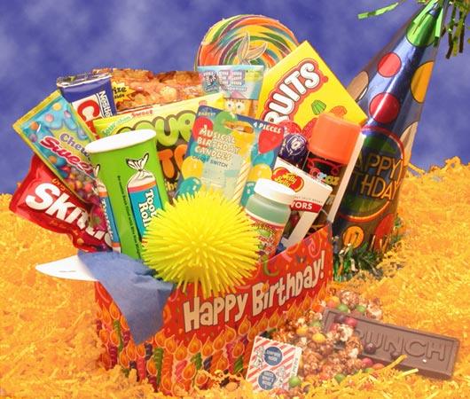 care package, birthday gift, birthday gift basket
