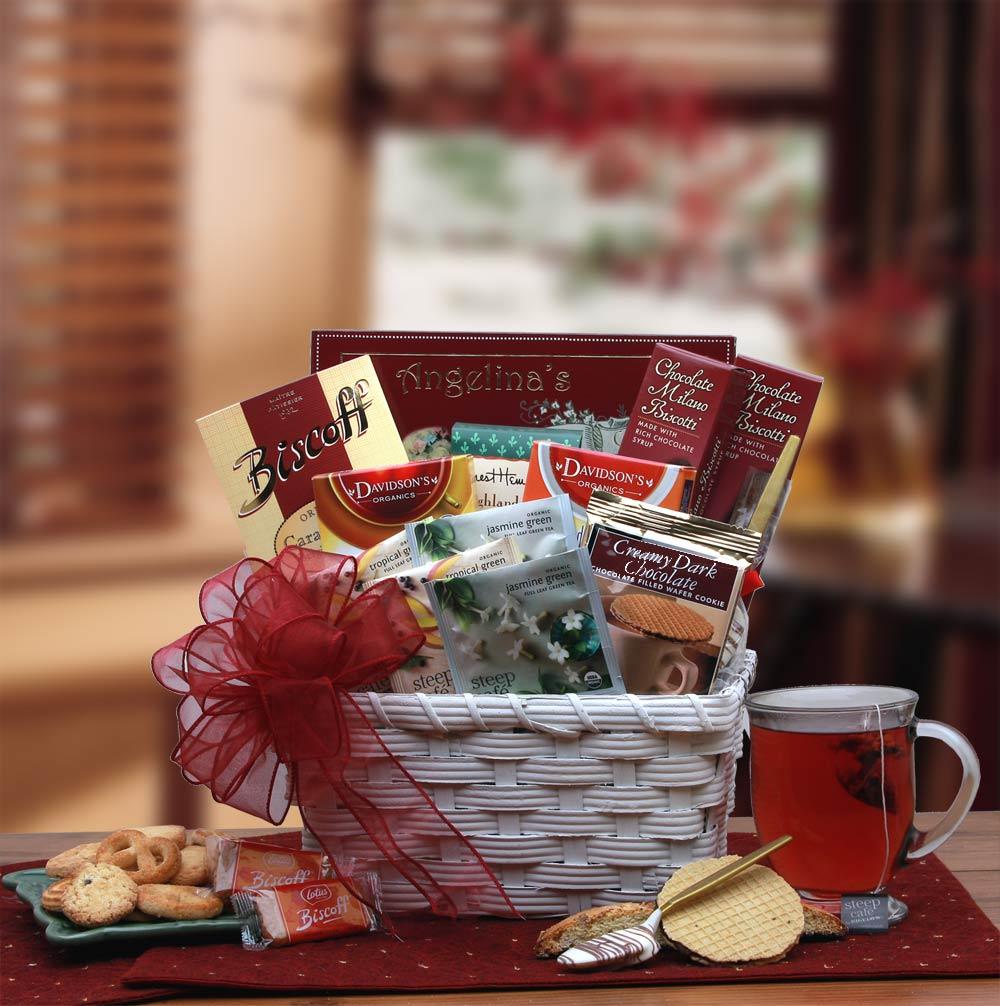 Gourmet gift basket, gourmet foods basket, gourmet tea basket