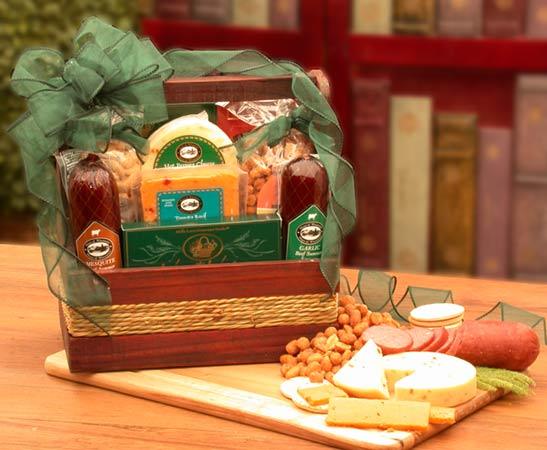 snack basket, junk food basket, snack gift basket, food basket, snack gift, meat and cheese gift