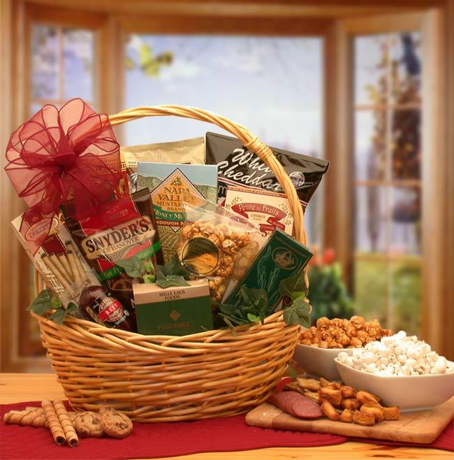 snack basket, junk food basket, snack gift basket, food basket, snack gift