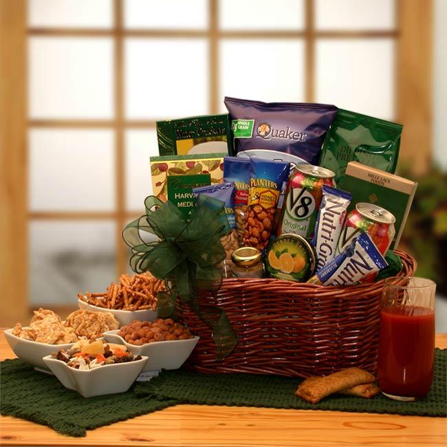 healthy gift basket, fat free gift basket, low calorie gift basket, gourmet gift basket, gourmet food basket, food basket, gourmet food gift