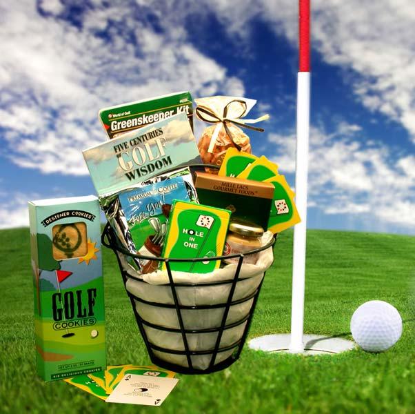 golf gift, golf gift basket, golf basket, sports gift basket, sport basket, sports gift, gift for him, gift for man, mans gift basket, men's gift basket